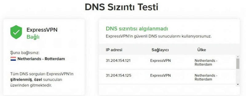 ExpressVPN-DNS-Sızıntı-Testi